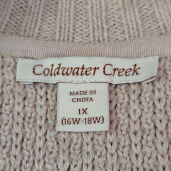 +SZ Coldwater Creek SZ 1X Grey Patterned Zip Front Vest. - Picture 5 of 8